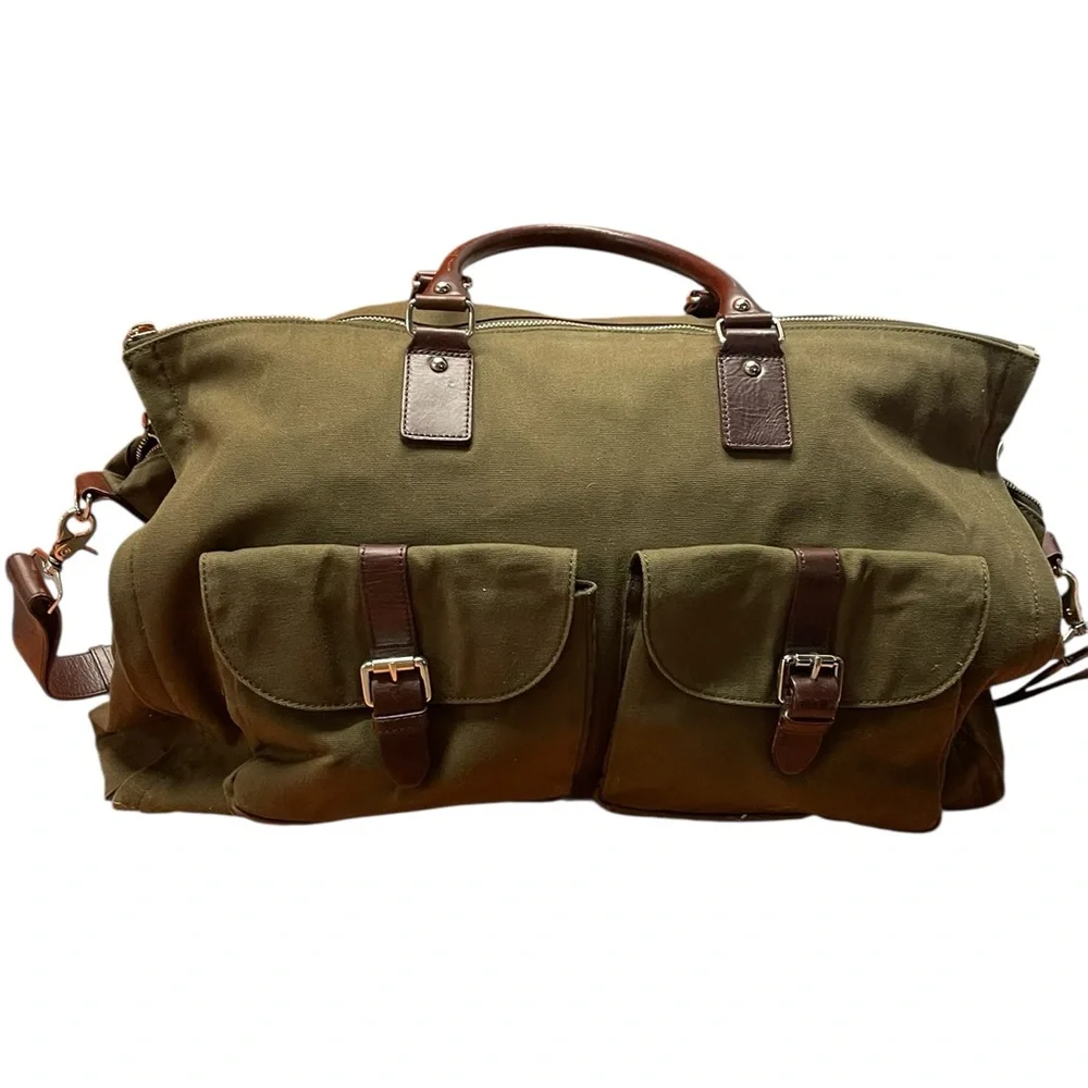 Hook + Albert Men's Waxed Canvas Garment Weekender Bag